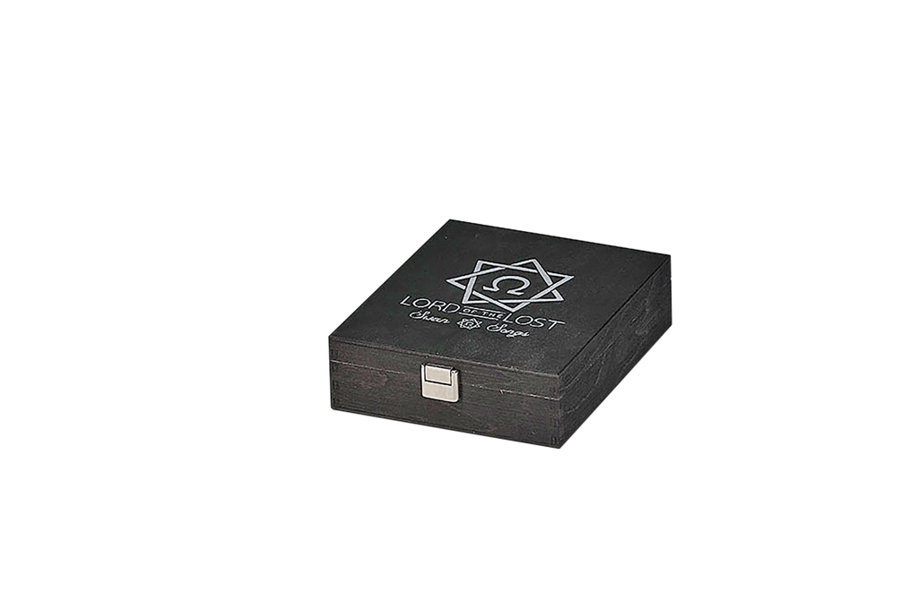 black jewellery box lacquered with digital print from Scheffauer-Holzwaren