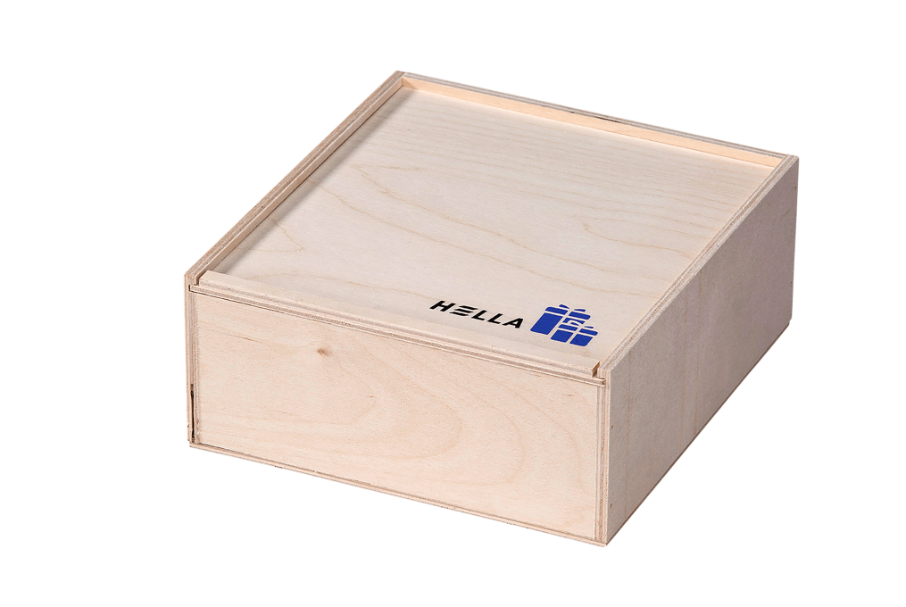 Geschenkbox mit Siebdruck und Schiebedeckel von Scheffauer-Holzwaren