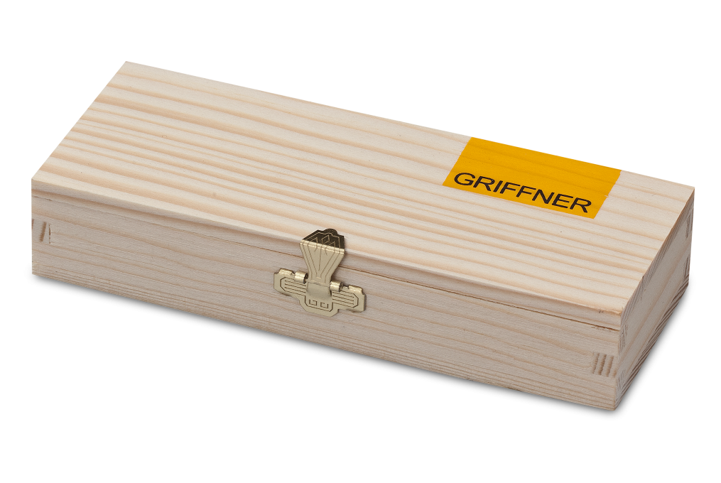 Flachdeckel Holzkistchen aus Fichte mit 2-farbigen Siebdruck