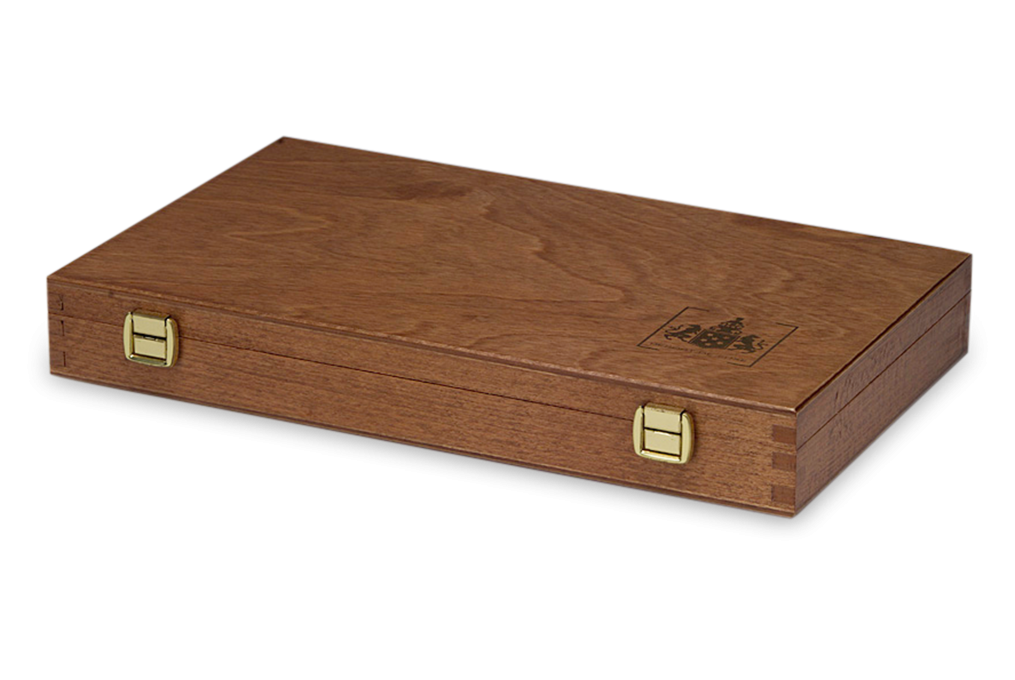 Geschenkbox mit Klappdeckel aus Buchen-Birkensperrholz gebeizt