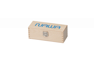 Holzetui mit Klappdeckel, mit Siebdruck