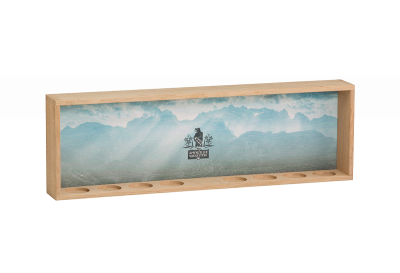 Display spirits with screen printing and milled insert