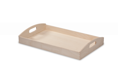 Tablett aus Birkensperrholz mit zwei Holzgriffen