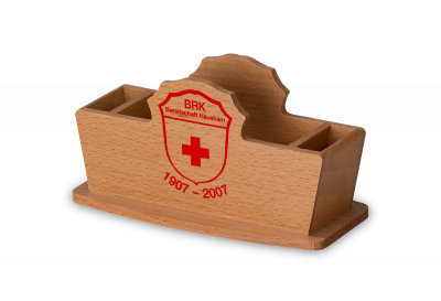 Stifthalter & Zettelbox aus massivem Holz