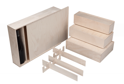 Standard wine boxes with sliding lid and insert