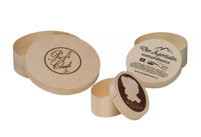 Round shaped tin with branded print detail