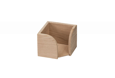 Zettelbox aus Eichenholz mit geölter Oberfläche