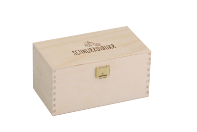 Geschenkbox aus Birkensperrholz, gezink mit Branddruck vom Hersteller Scheffauer Holzwaren