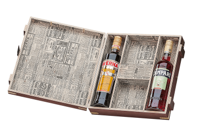 Gift box made of birch plywood with digital print and divider by Scheffauer Holzwaren