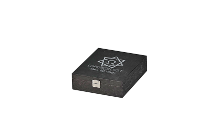 black jewellery box lacquered with digital print from Scheffauer-Holzwaren