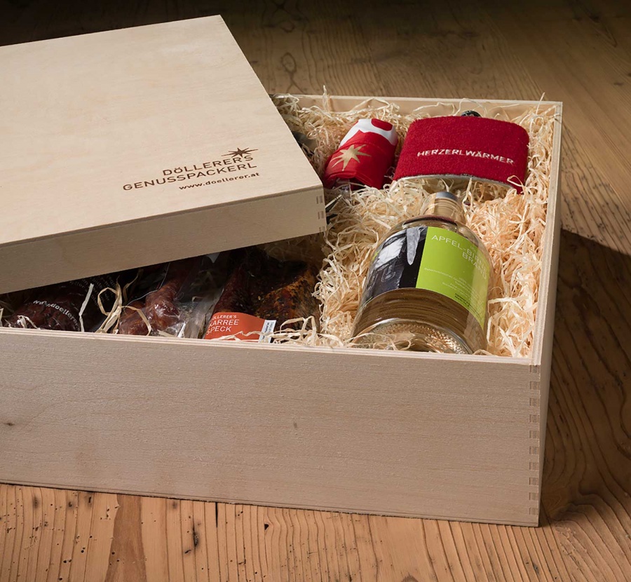 Geschenk Kiste Stülpdeckelkassetten Scheffauer Holzwaren